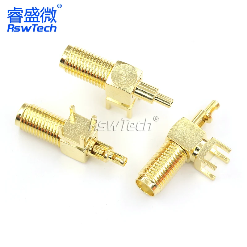 2PCS SMA Female/male Header RPSMA-KY/KWE-1.13 Outer Screw Inner Pin/hole Reverse Connection Pressure Welding Feeder Connector