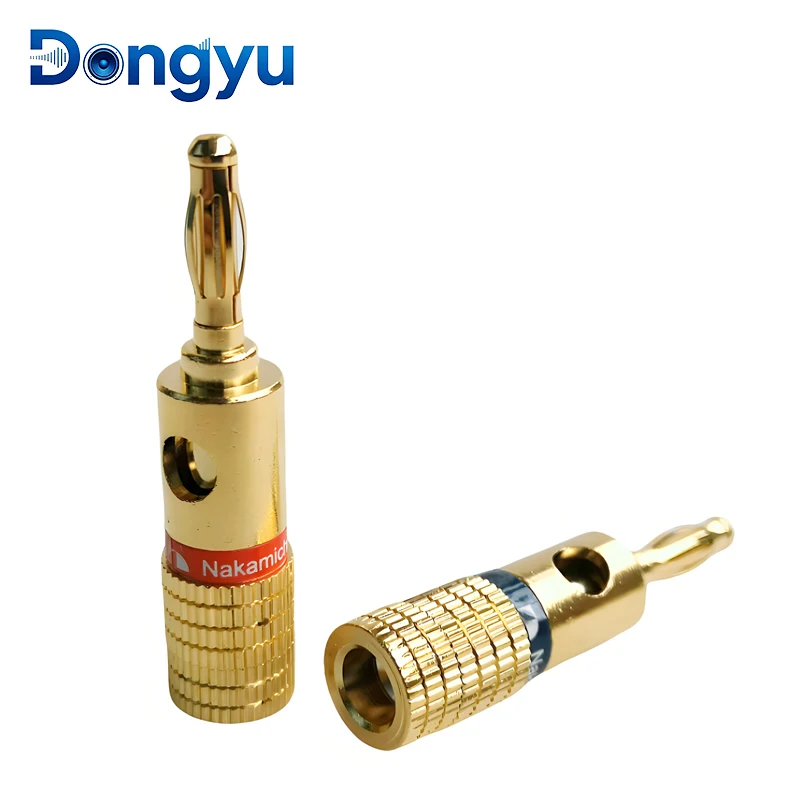 4MM Nakamichi Banana Connector Plugs Jack Gold Plated Musical Sound Audio Speaker For Audio Video Speaker Terminal view 3
