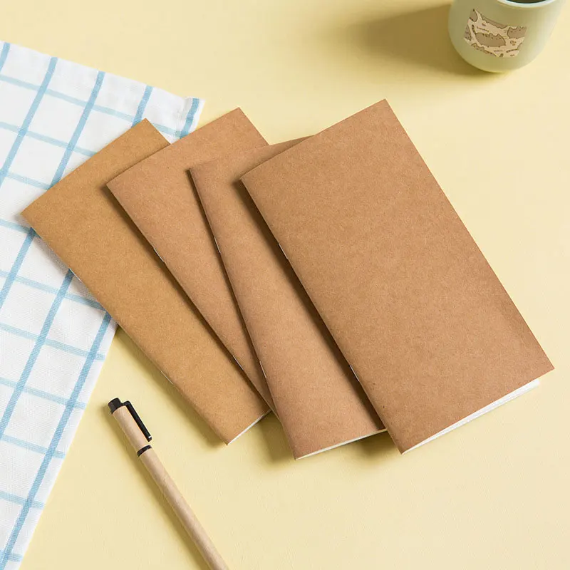 Standard/Pocket Kraft Paper Notebook Blank Notepad Diary Journal Traveler\'s Notebook Refill Planner Organizer Filler Paper