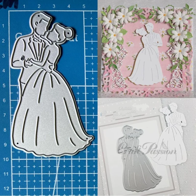 

Metal Cutting Dies Bride Groom Scrapbooking Embossing Paper Card Crafts Stencils