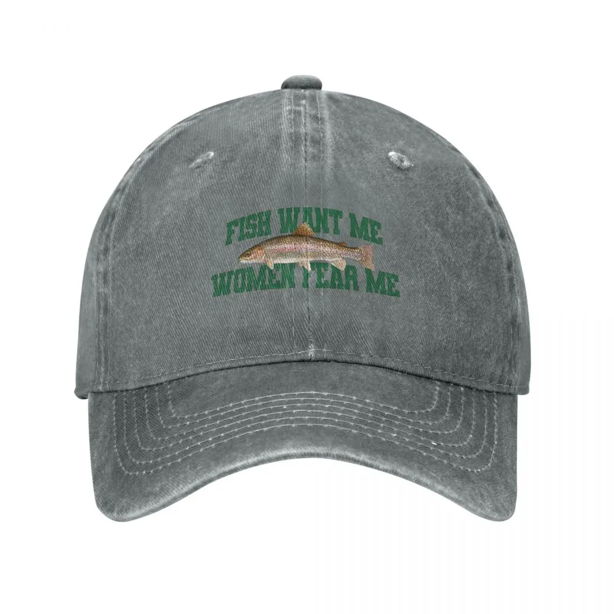 

Fish Want Me Women Fear Me Meme Cool Baseball Cap Men Cowboy Hats Women Visor Caps