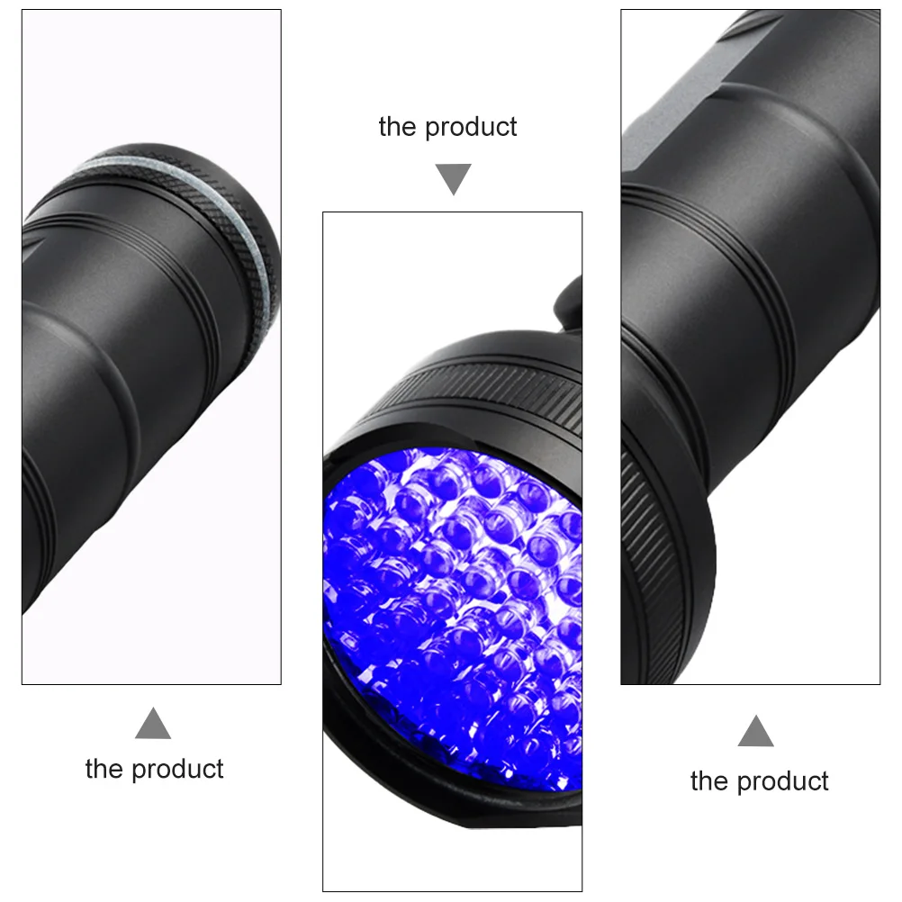 51 LED Blacklight مصباح يدوي الأشعة فوق البنفسجية الشعلة قوي سبائك الألومنيوم مانعة لتسرب الماء للكشف عن بول الحيوانات الأليفة للبحث الليلي