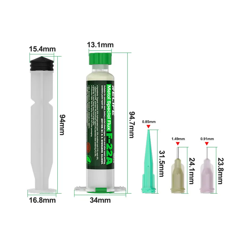 RELIFE F-22A Multifunctional Metal Flux Paste with Needle Tube for Mobile Phone Repair Motherboard PCB Soldering Paste Tool