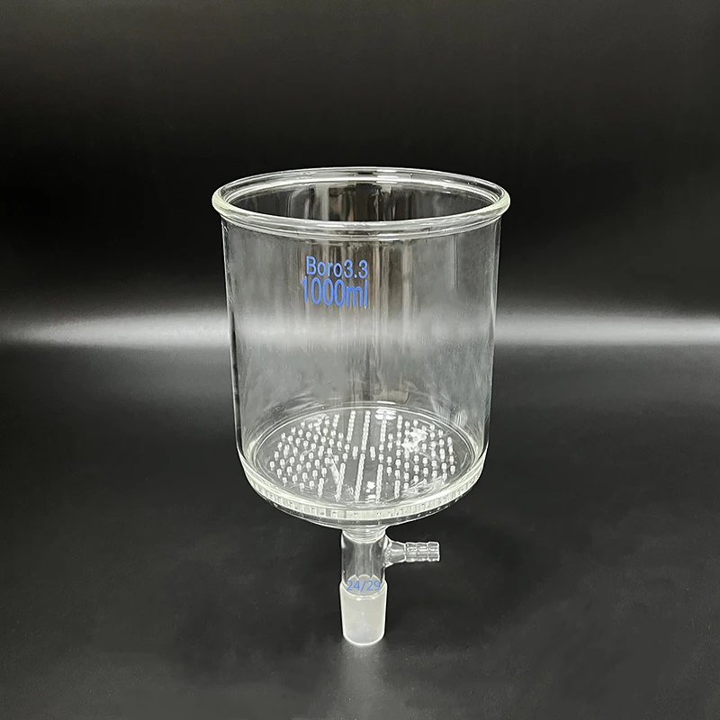 

Filter funnel with glass board,50mL60mL100mL250mL500mL1000mL2000mL,Joint 24/29,With glass plate bush funnel,Laser drilling