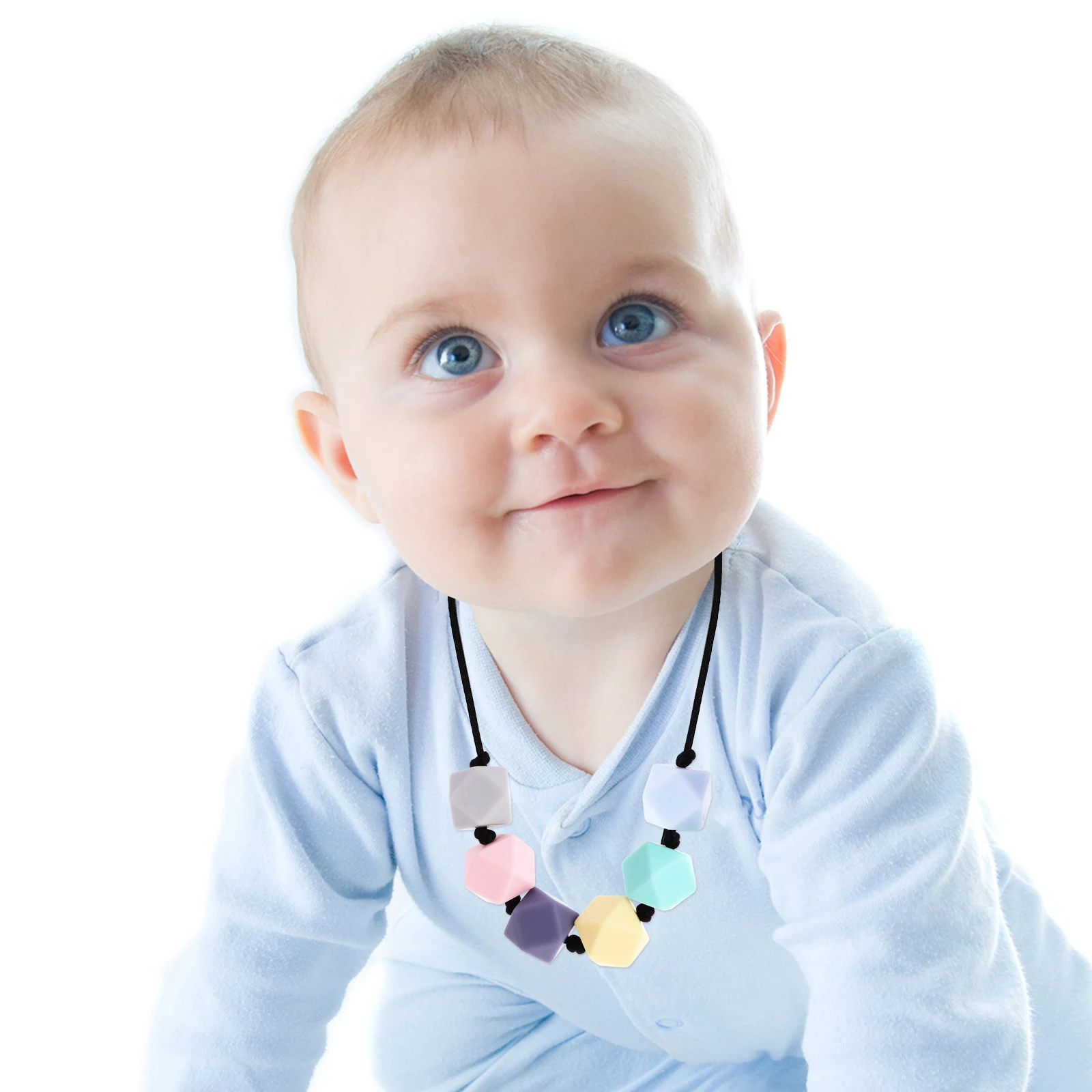 

Teething Necklace Toddler Newborn Infant Nursing Silicone Necklaces