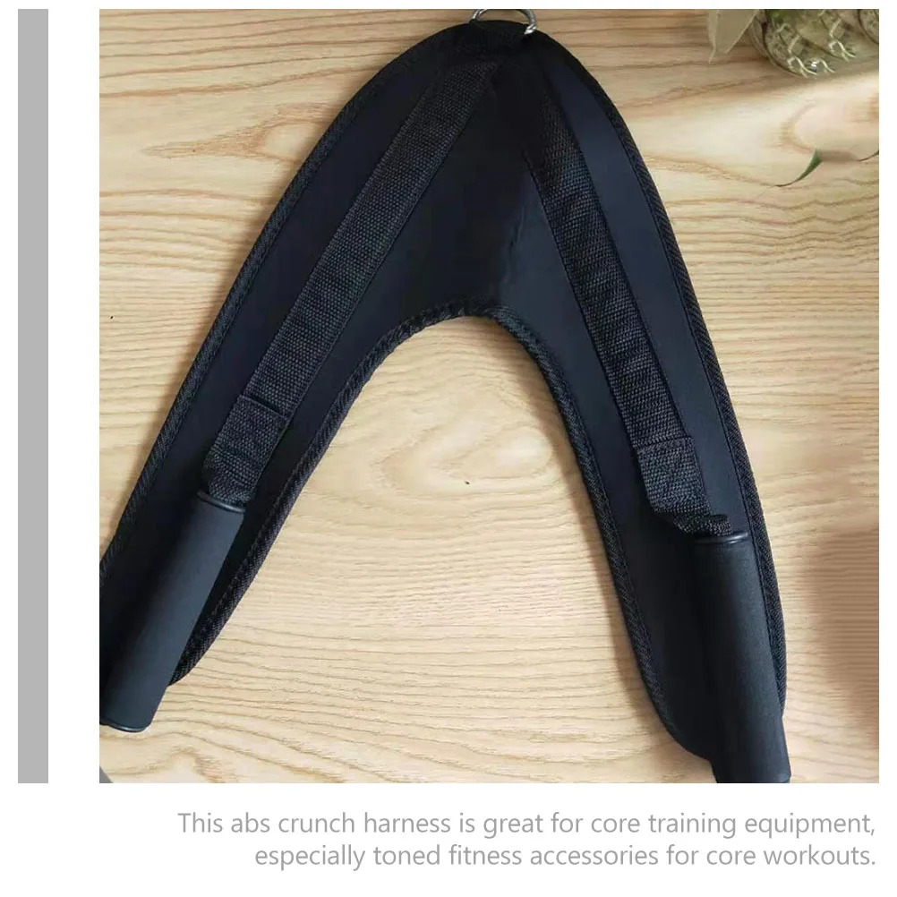 Arnés abdominal Crunch, equipo de Fitness, correa de tracción para entrenamiento de nailon y PVC duradero, correas para máquina, ejercicio muscular