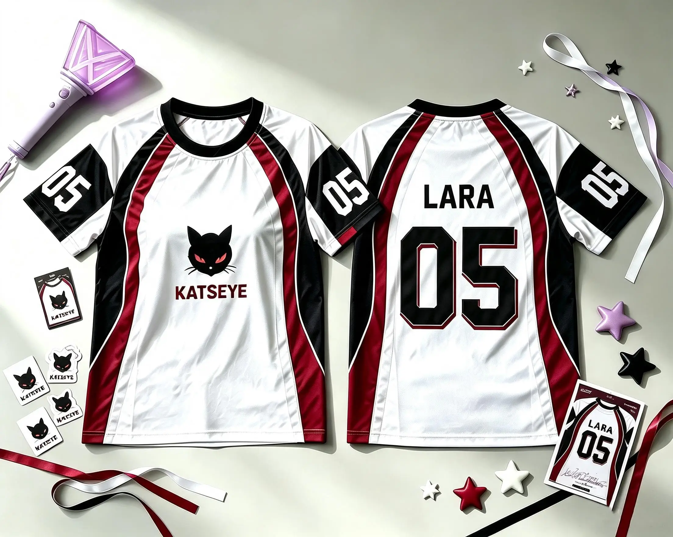 Sommer KATSEYE Konzert Fußballtrikot Merch Album Kpop Unisex Locker Modische Streetwear Fan-T-Shirt Kurzarm T-Shirt – Detail 5