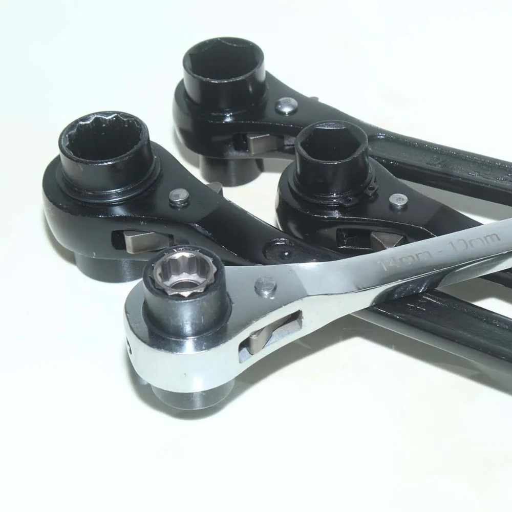 

1 шт. 8 в 1 набор ключей с трещоткой для собачьей кости, автоматический двусторонний двойной трещоточный ключ, стальной регулируемый торцевой ключ для легкой работы