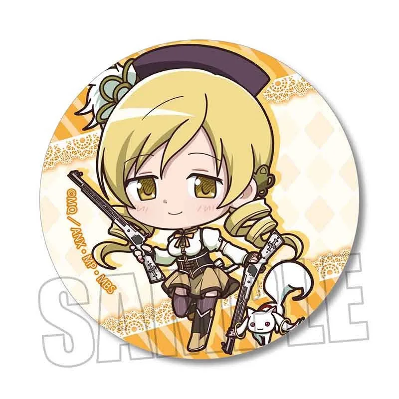 Puella Magi Madoka Magica Figure Akemi Homura Metal Badge Miki Sayaka Anime Brooch Sakura Kyouko Backpack Ornament Pin Fans Gift