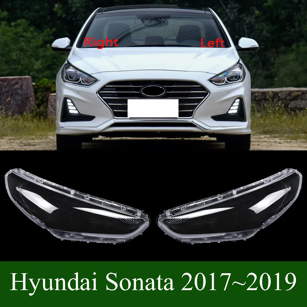 

Для Hyundai Sonata 2017 ~ 2019 прозрачный абажур абажур передняя фара корпус крышка фары линза из плексигласа