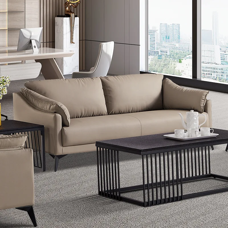 الجملة الفاخرة الأسود الأعمال غرفة الاستقبال غرفة الاجتماعات ثلاثة أشخاص شخص واحد صغير بسيط أريكة مكتب حديثة #4