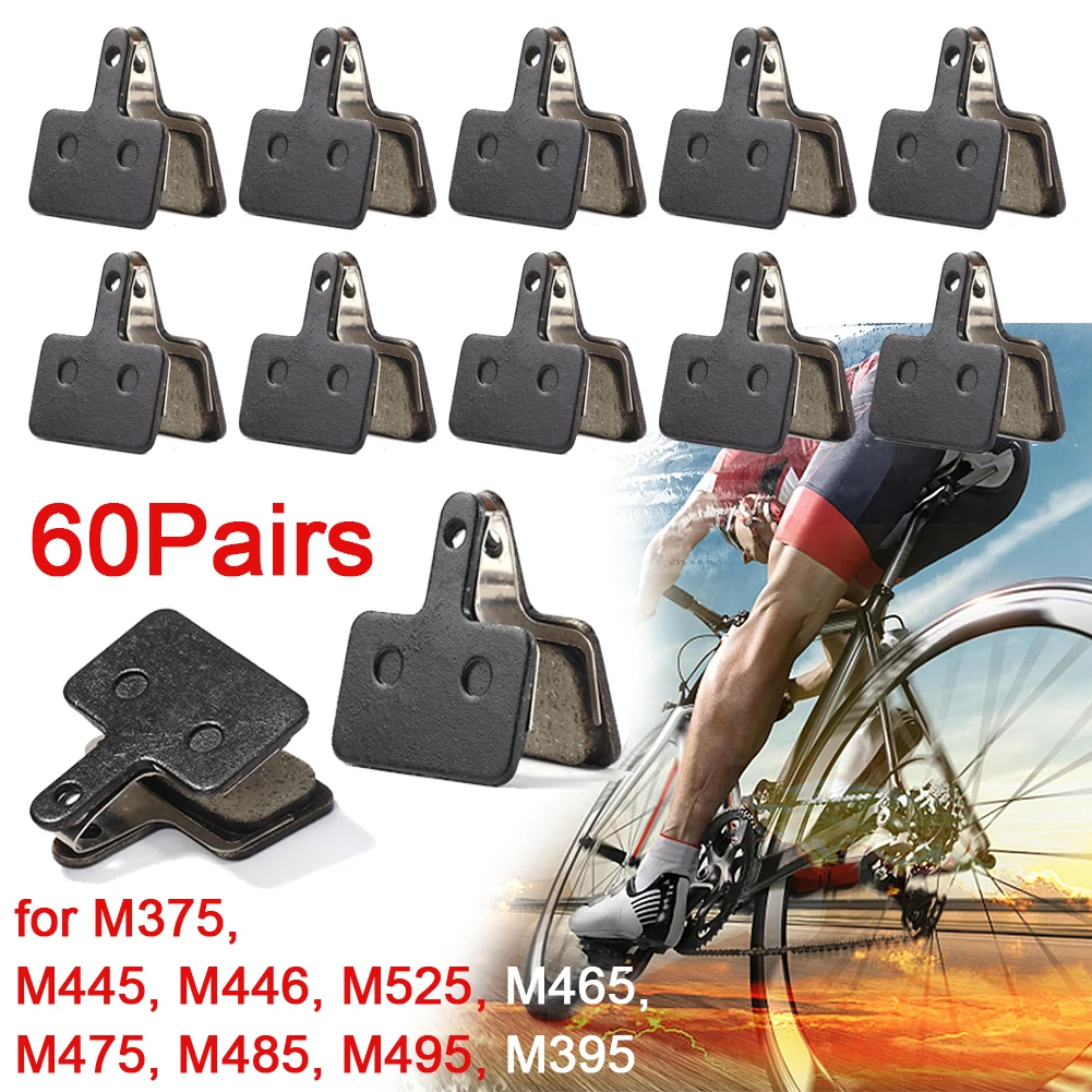 1-60Pairs Bicycle Semi Metal Resin Ceramics Disc Brake Pads for Shimano B01S M375 M395 M416 M445 M446 M485 M486 M515 M525