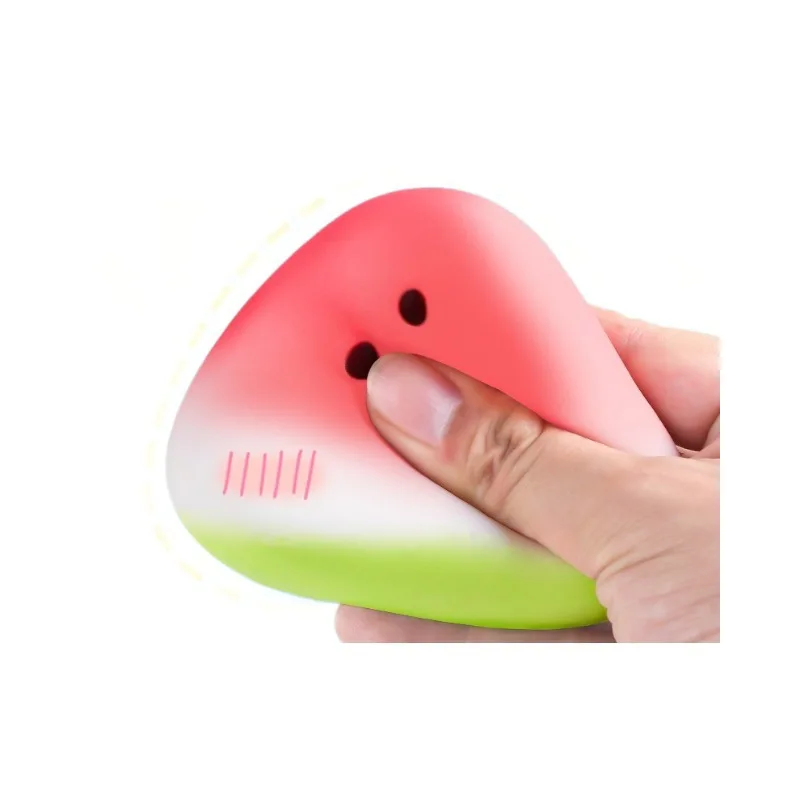 Wassermelone Zappelspielzeug Anti-Stress Langsam steigende Frucht Pinch Squeeze Stress Reliever Lustige Druckminderer Prop