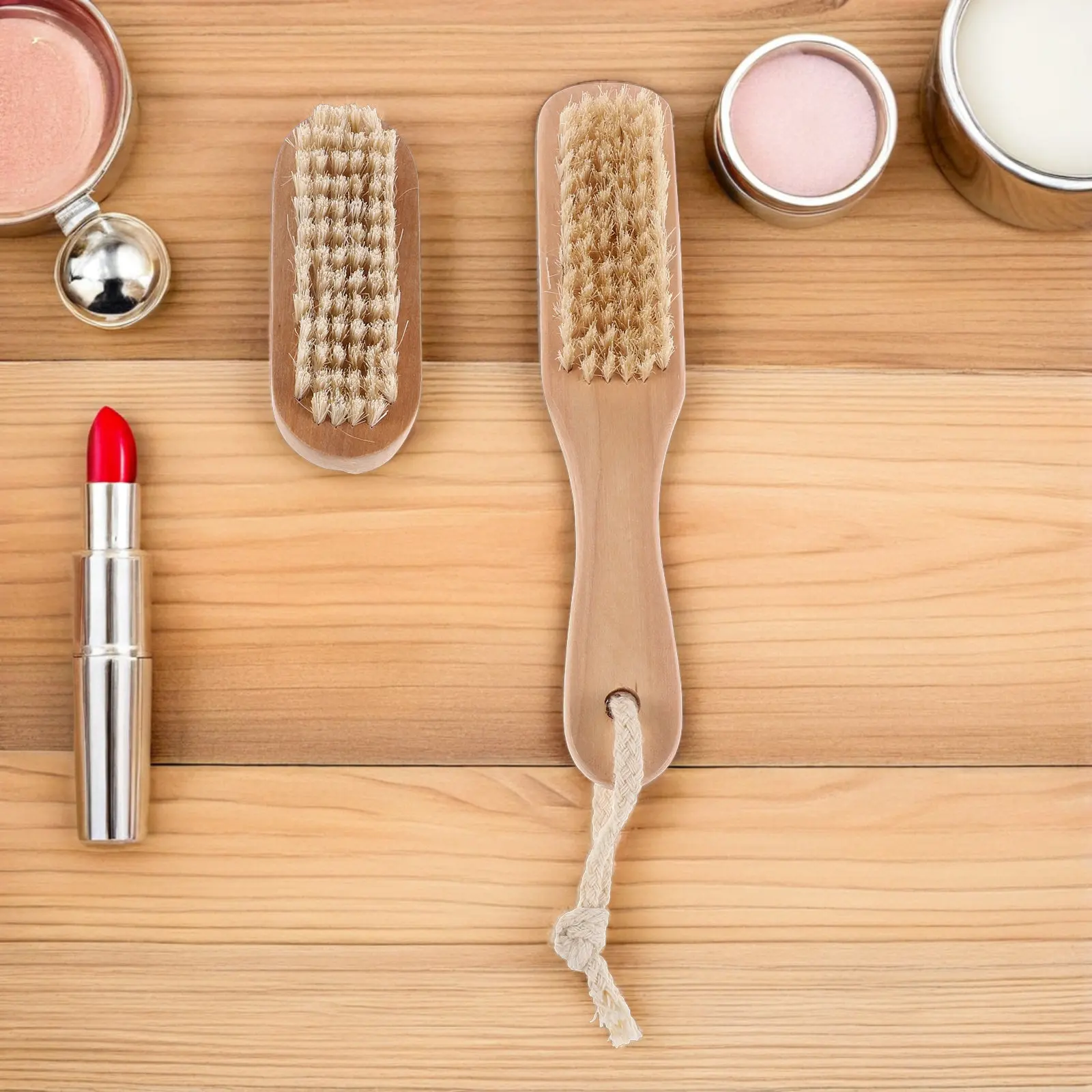 

1Set Nail Brush Hand and Foot Scrubber Wooden Bristle Heavy Duty Pumice Stone Foot Cleaning Brush Shower Nail Scrubber Natural