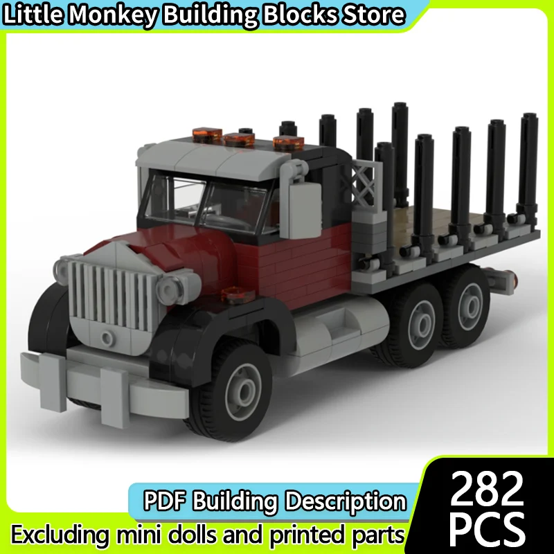 

Конструктор City Car Model MOC: Классический винтажный грузовик, модульная технология, развивающая игрушка для детей, подарок на праздник, набор для сборки