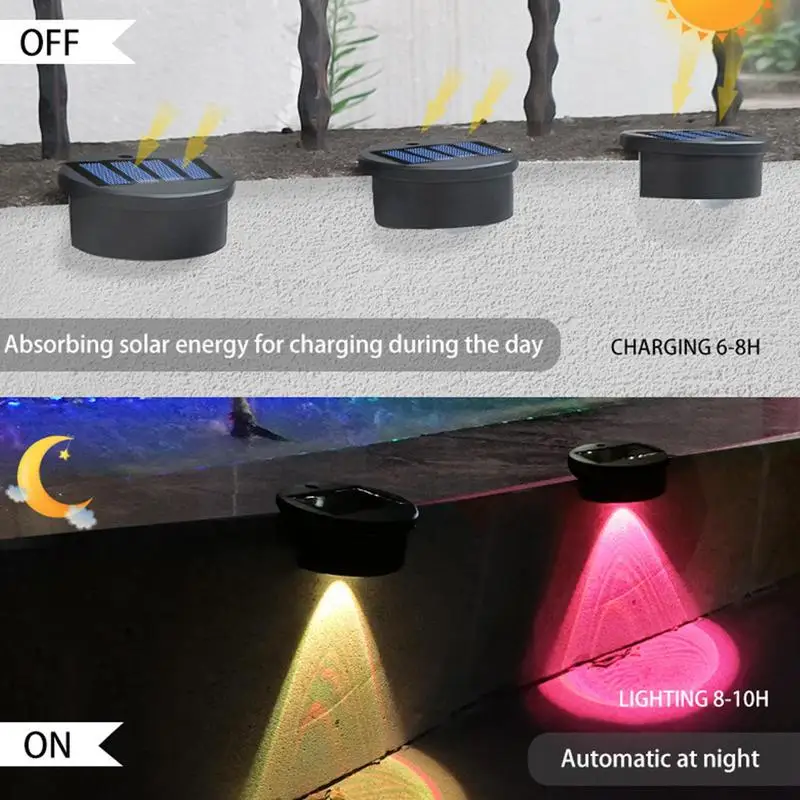 

Solar Step Lights 3pcs LED Solar Power Outdoor Fence Light Easy Installation Multifunctional Waterproof Lighting For Deck Pool