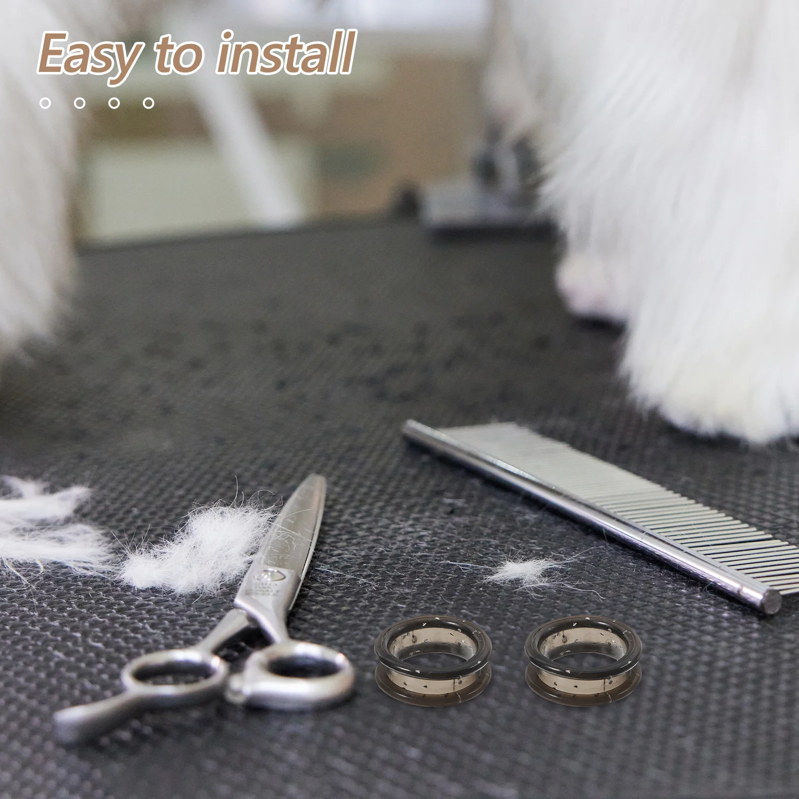 

12Pcs Silicone Finger Rings Soft Durable Scissors Grip Dog Grooming Shears Rings Comfortable Pet Grooming Accessories