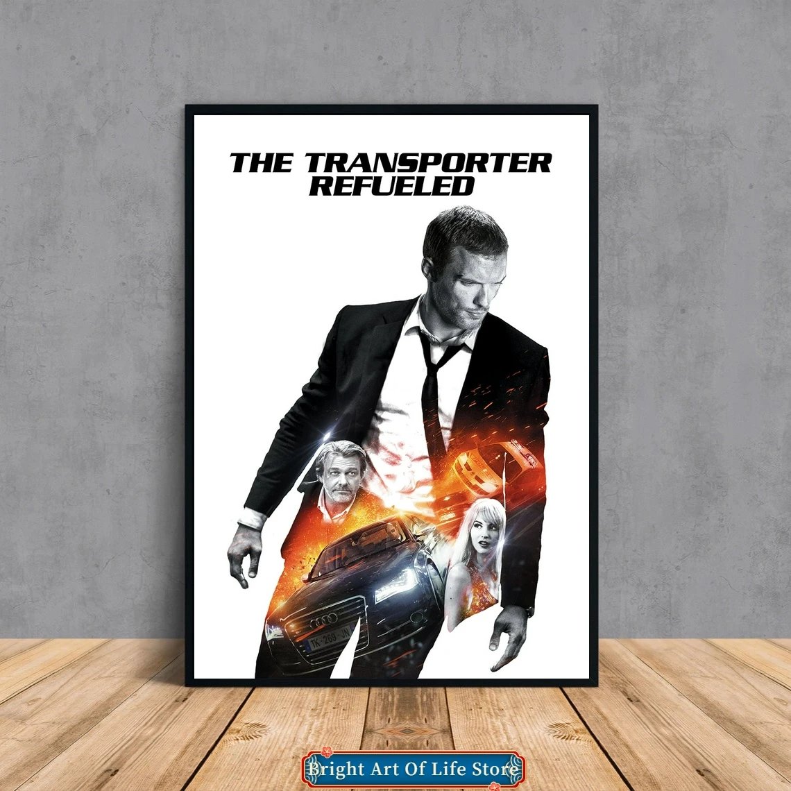 

The Transporter Refueled (2015) Classic Movie Poster Star Cover Photo Canvas Print Apartment Home Decor Wall Painting (Unframed)