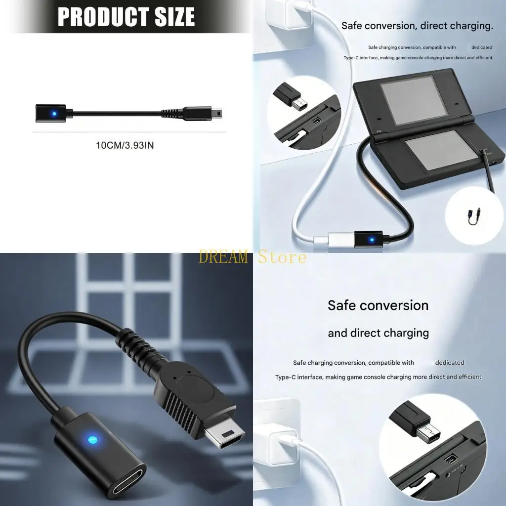 Type C To Game Console Charging Cable Cord Wire 10Cm Short Length PVC Construction For Secure And Fast Charging best sale