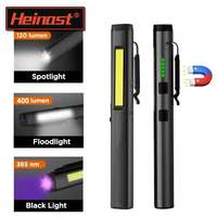 Mini USB Rechargeable LED Flashlights Portable Pocket Pen Clip light for Work Emergency Outdoors Waterproof Lantern with Magnet