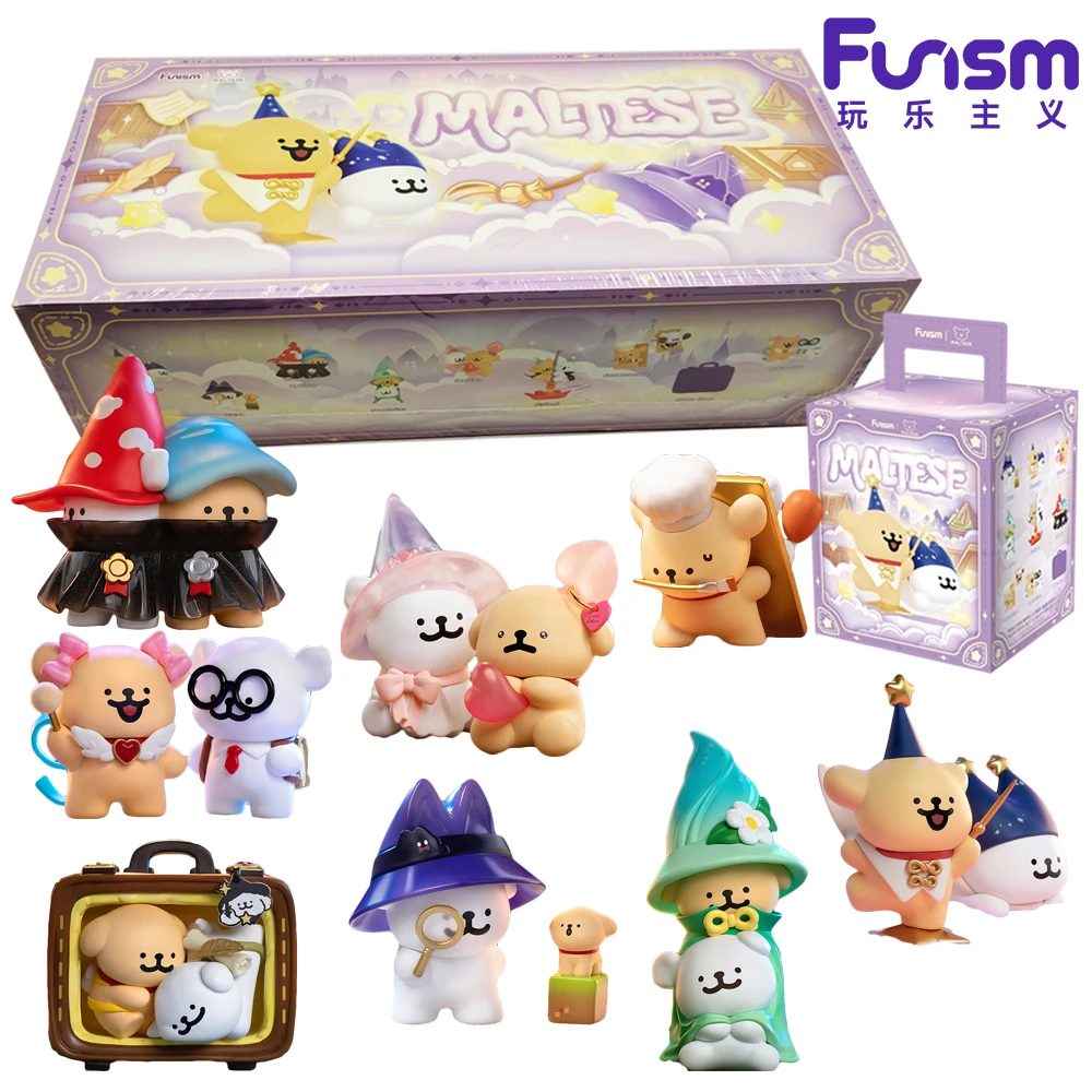 

Genuine FUNISM Maltese Magic Adventure Team Series Blind Box Collectible Ornament Creative Car Decor Christmas Gifts for Couples