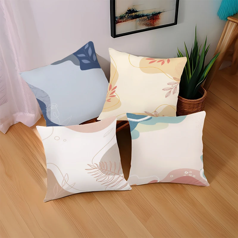 Minimalist Morandi Print Pattern Home Decor Pillowcase Bedroom Living Room Sofa Decoration Polyester Cushion Cover with Zipper