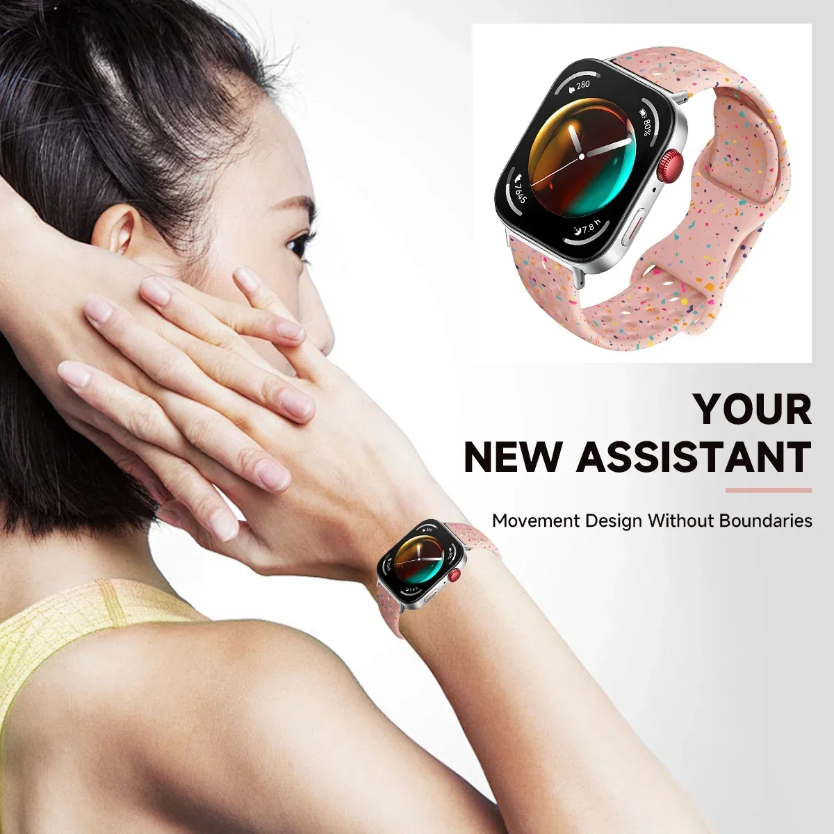 Silikonarmband für Huawei Watch Fit 5Pro 4Pro, weiches Sport-Armband für Huawei Watch Fit 5 4 Fit 3, Armband-Zubehör – Detail 16
