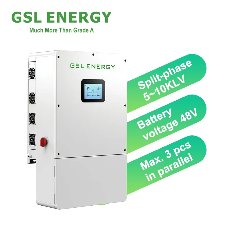 Gsl Energie Megarevo Split Fase Zonne-Energie Omvormer Off Grid 6kw 8kw 10kw 12kw Spf 48vdc Omvormer 10kw Hybride Omvormer Prijs