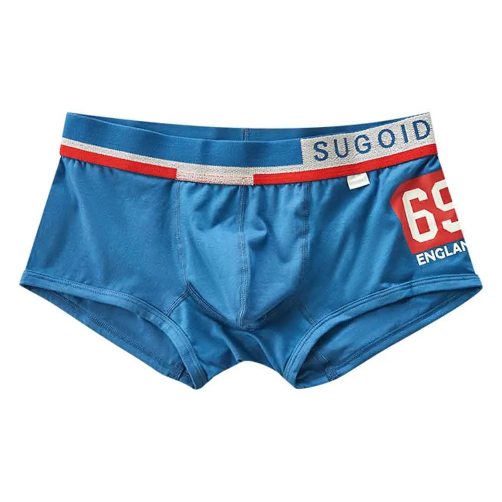 Men's Cotton Pouch Underwear Breathable Boxers Briefs Low Waist Comfortable for Daily Wear in Red Black White Blue Sizes M-2XL