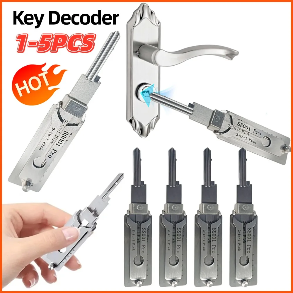 1-5PCS Stainless Steel Key Decoder Precision Hook Hand Tool O-ring Pickup Repair Kit Available Hook Hand Maintenance Tools