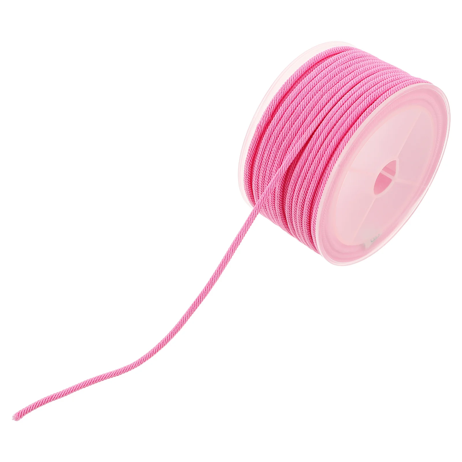 1 Roll Pink Braided Nylon Cord 2mm for Jewelry Making Crafting Beading Bracelets Necklace String for Macrame Bracelet Crafting