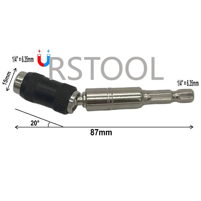 1/4" Hex Magnetic Screw Drill Tip Drill Screw Tool Quick Change Locking Bit Holder Guide Drill Bit Screwdriver Pivot