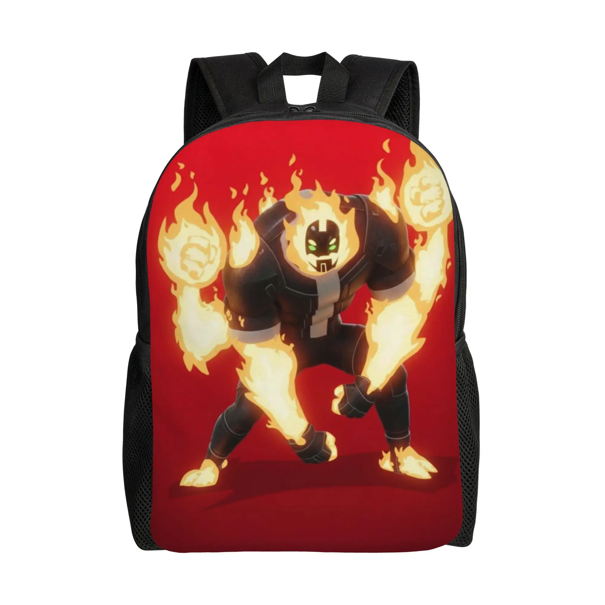Handbag Back to school season Flaming Four Arm Fire Alien Hero  Snack Storage Backpack