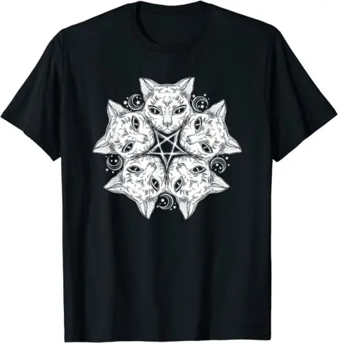 Pentagram Cat - Satanic Kitten Withcraft Goth  T-Shirt