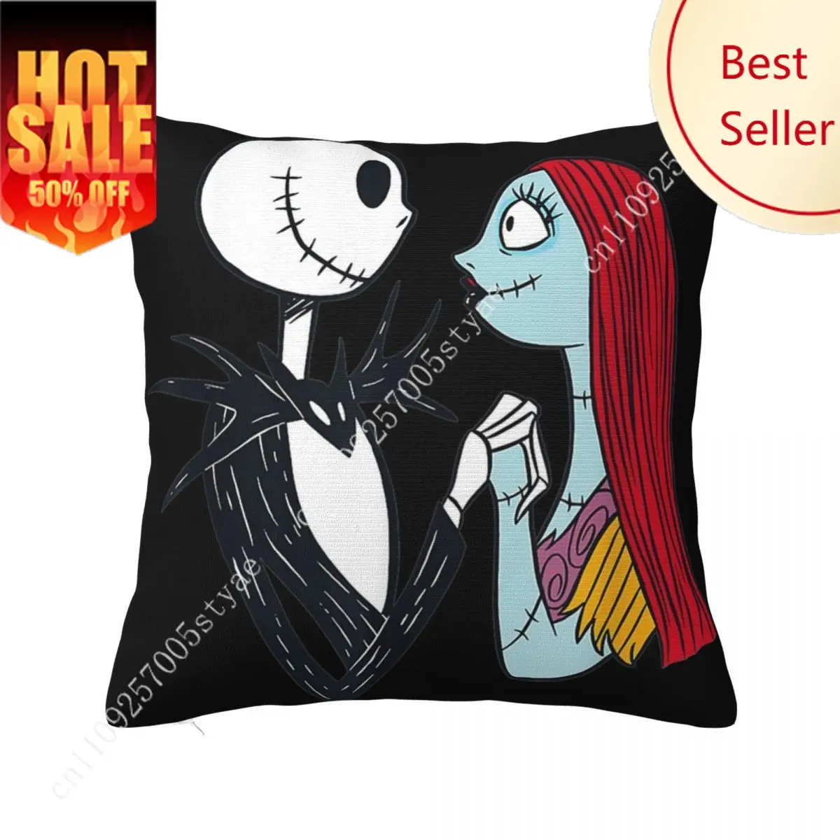 

Nightmare Before Christmas Pillowcase Disney Cartoon Pillow Case Soft Decoration Child Party Boy Girl Gifts Custom Pillow Cover