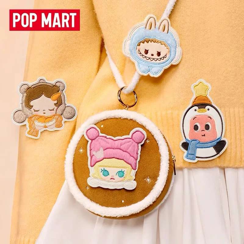 

POP MART Fluffy and Cozy Series Crossbody Bag Toys Kawaii Surprise Christmas Gifts Molly Labubu Skullpanda Dimoo Twinkle
