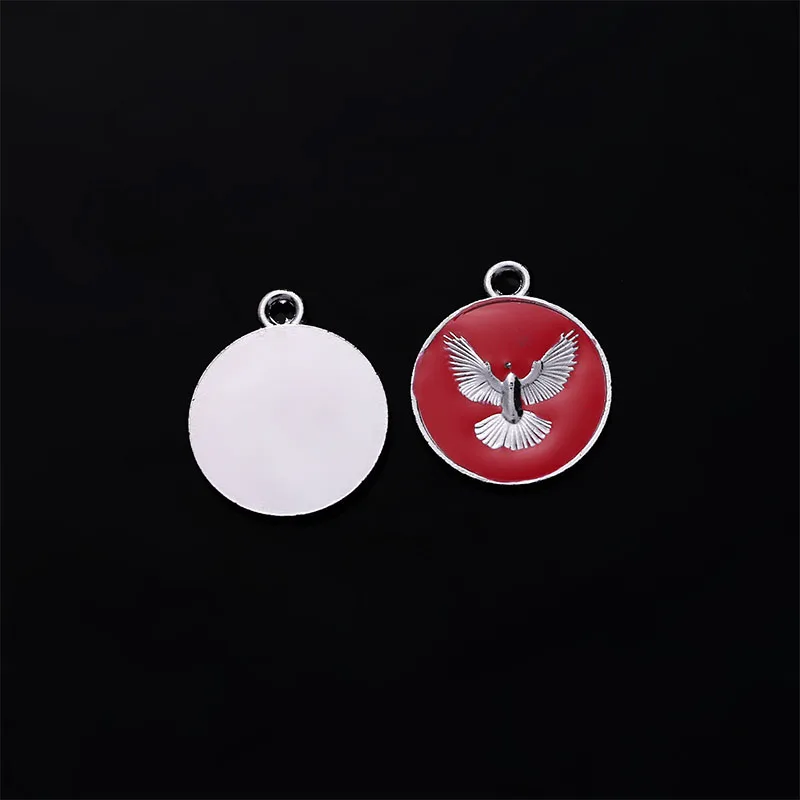 10 pieces of religious peace dove pendant jewelry making DIY handmade crafts