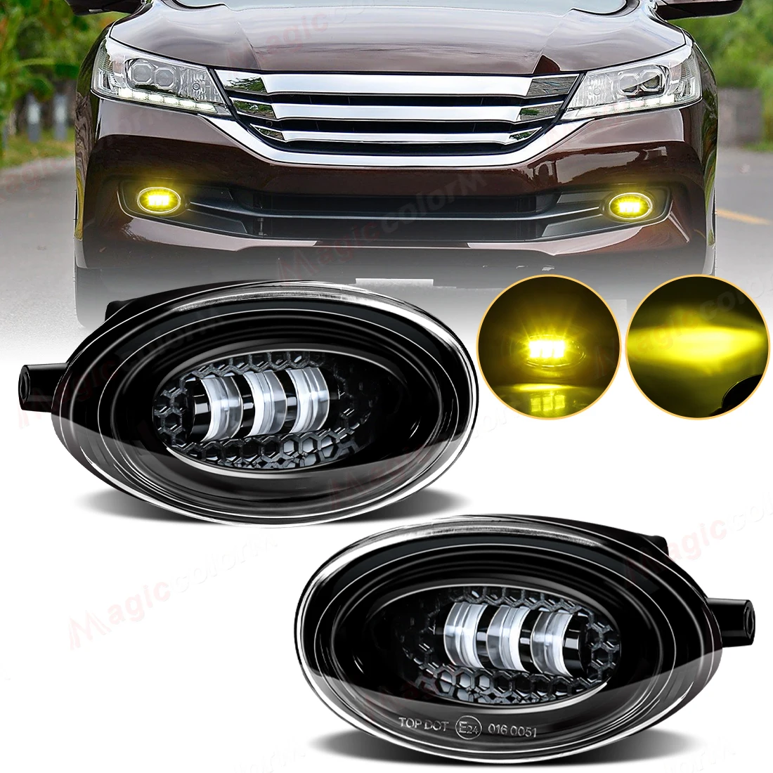 

Светодиодные белые противотуманные фары для Honda Accord 2008-2013, Civic 2009-2015, JAZZ FIT 2012-2014, дневные ходовые огни, передние дневные фары