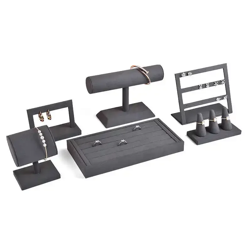 

# Dark Gray Jewelry Rack T-Bar Bracelet Necklace Earrings Display Stand