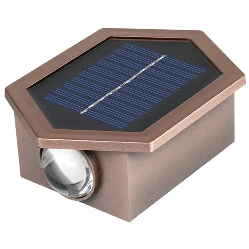 

Светодиодные уличные настенные светильники ABAH-Solar: водонепроницаемые (IP65), с датчиком движения, регулируемые, для дома и сада, медные.