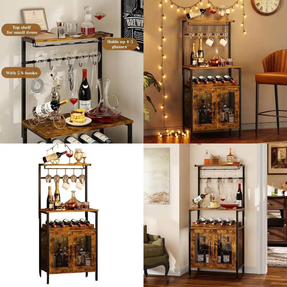 

Барный шкаф X-cosrack для спиртных напитков и очков, винный пол, отдельно стоящий пол для небольшого пространства, 3-х ярусные полки для хранения, промышленные