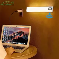 LED 20/40CM PIR Motion Sensor Light Under Cabinet Night Lamp Wireless USB Rechargeable Wardrobe Reading Bedside Closet Magnetic