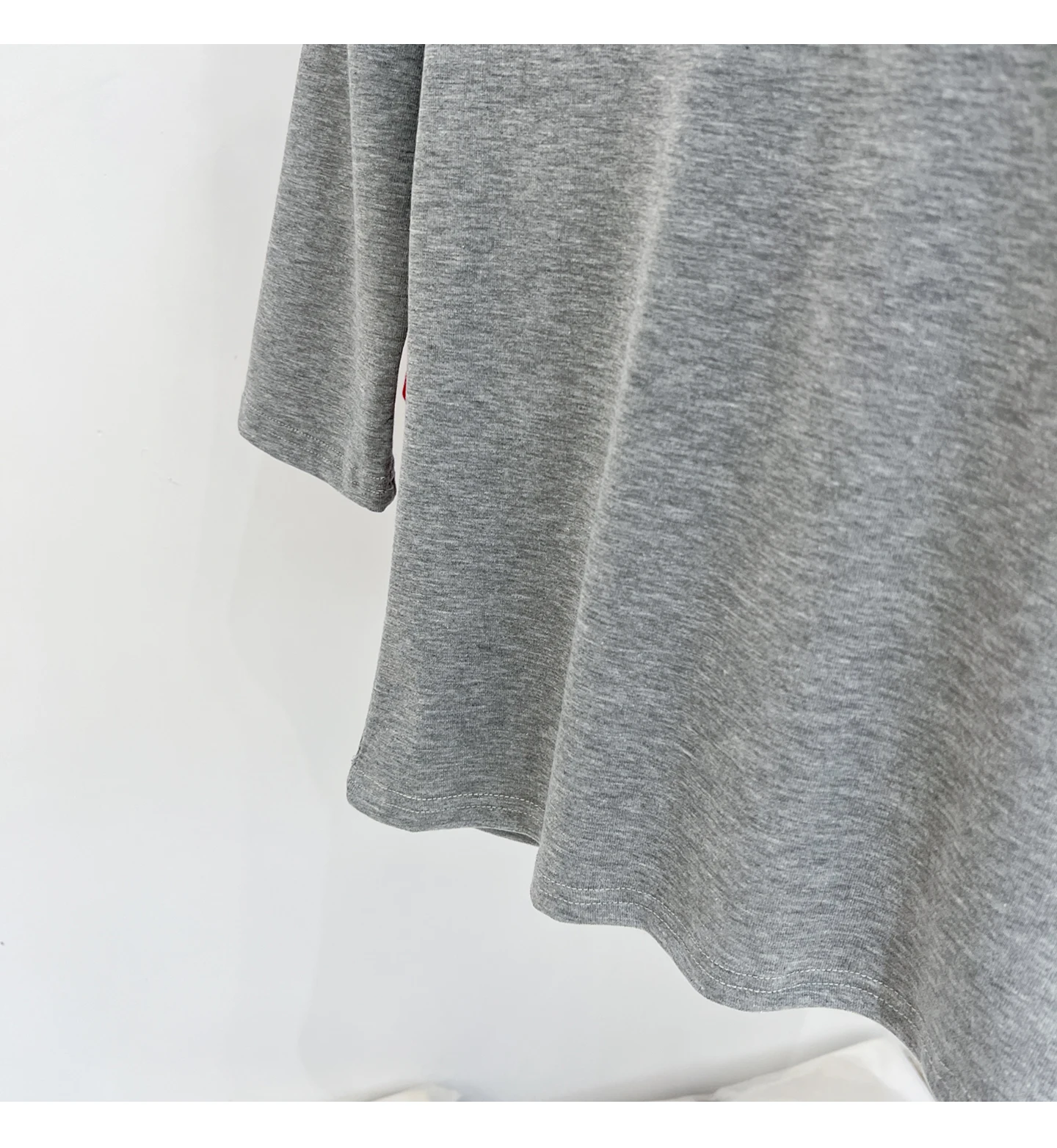 Zjaiss Women's White Base Top 2026 New U-Neck Three-Quarter Sleeve Tee for Spring & Summer Solid Versatile Casual Simple T-Shirt