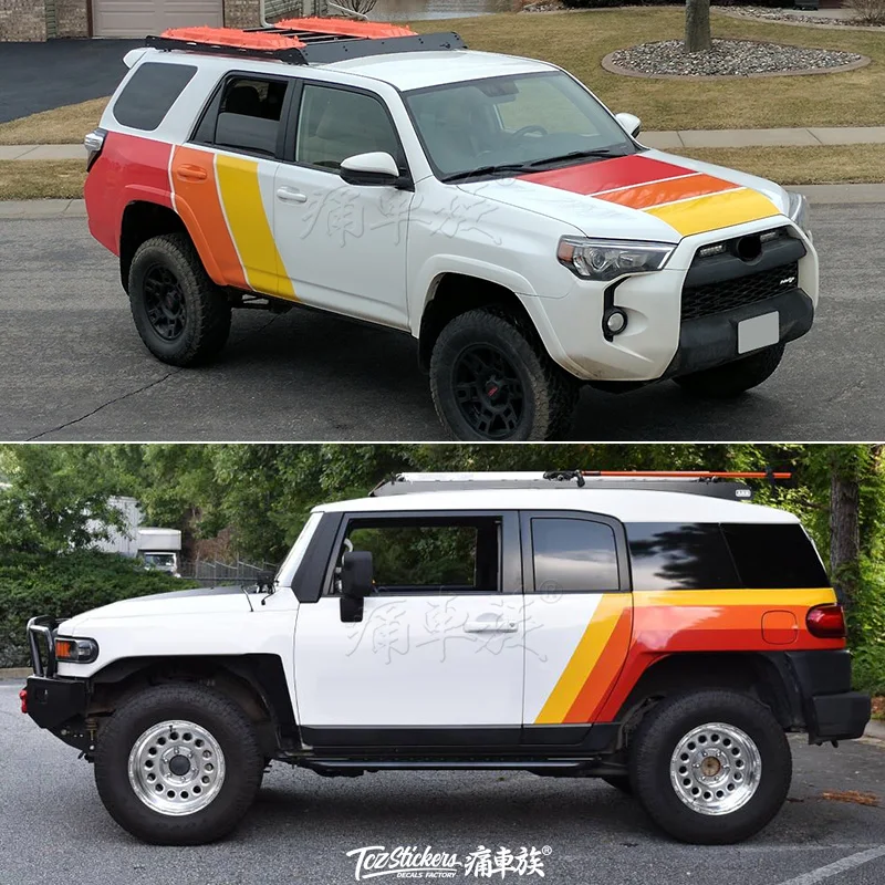 

New Body Custom Car Sticker Vinyl Foil For Toyota 4 Runner Land Cruiser FJ Body Decoration Fashion Car Foil Accessories