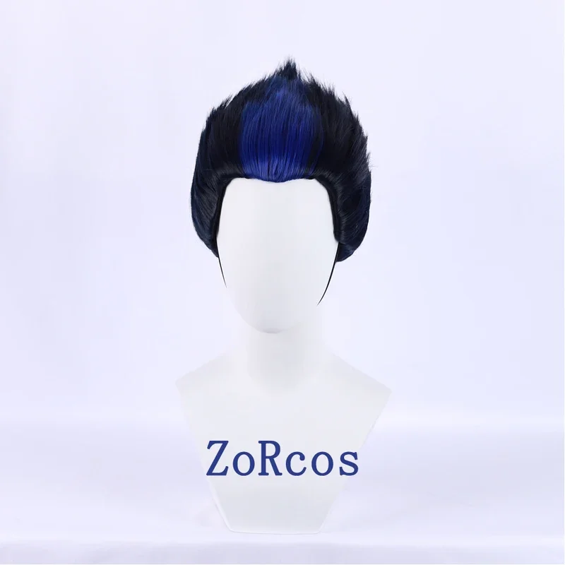 شعر مستعار يورو كوسبلاي فالورانت ، أزرق غامق قصير ، مقاوم للحرارة ، شعر اصطناعي ، لعب أدوار الهالوين ، قبعة شعر مستعار