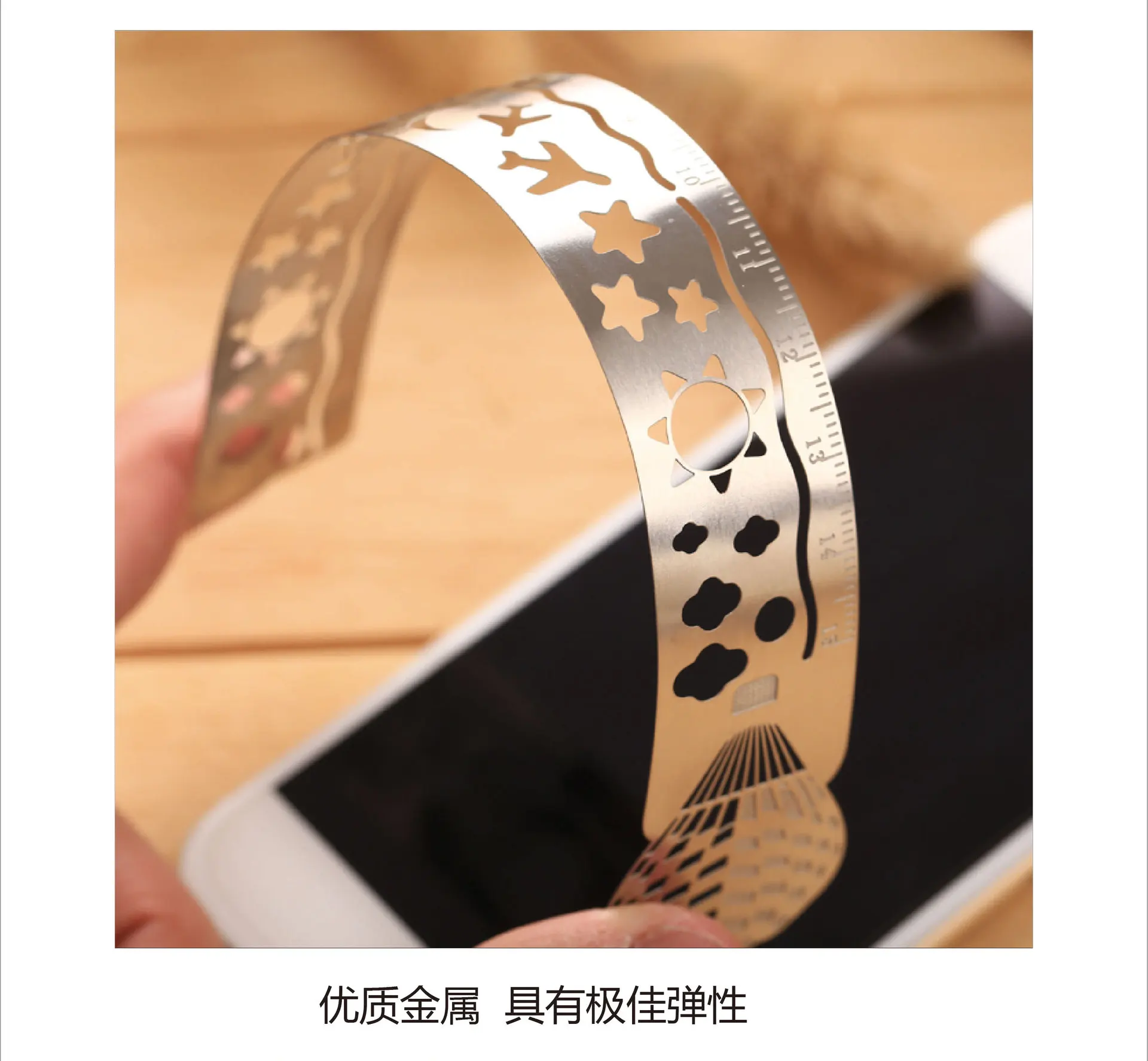 Multifunctional Stainless Steel Ruler Hollow Bookmark 2 in 1 Creative Art Style Metal Tab Bookmark Office Stationery Supplies