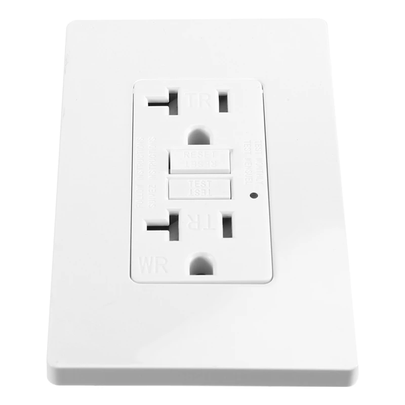 

GFCI Outlets 20 Amp, Outdoor Weather Proof (WR), Ground Fault Circuit Interrupter, Screwless Wallplate Included