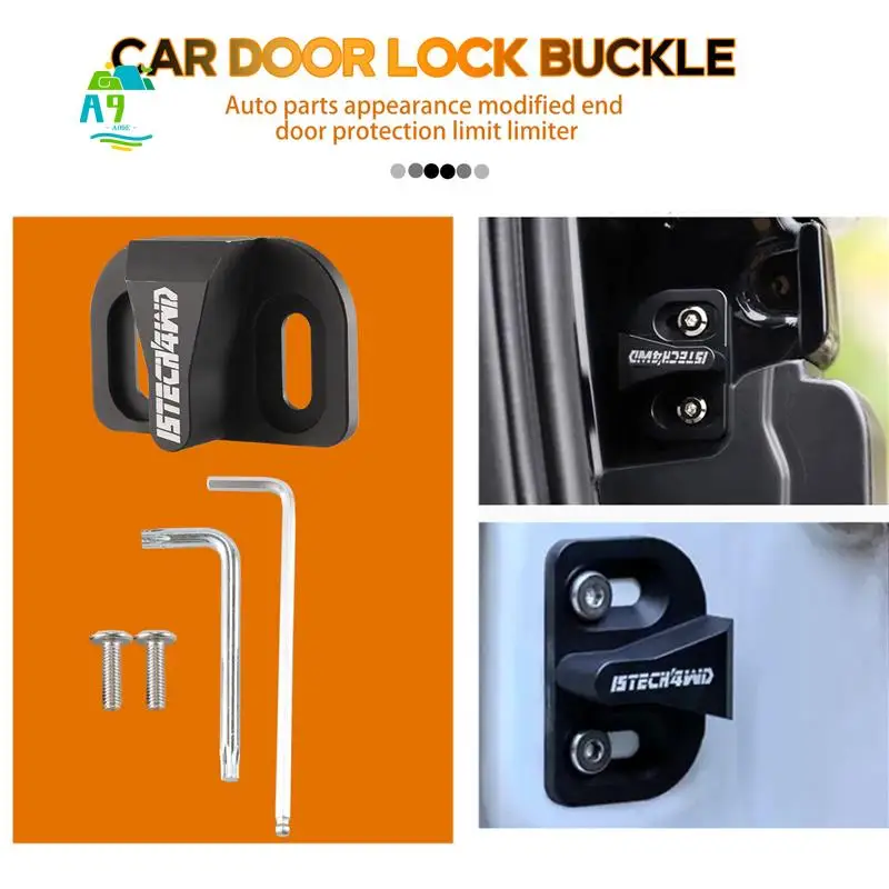 

A09E-Car Modification Tailgate Protection Limiting Stopper Solve Abnormal Noise Door Lock Buckle For Toyota Prado RAV4 03-21