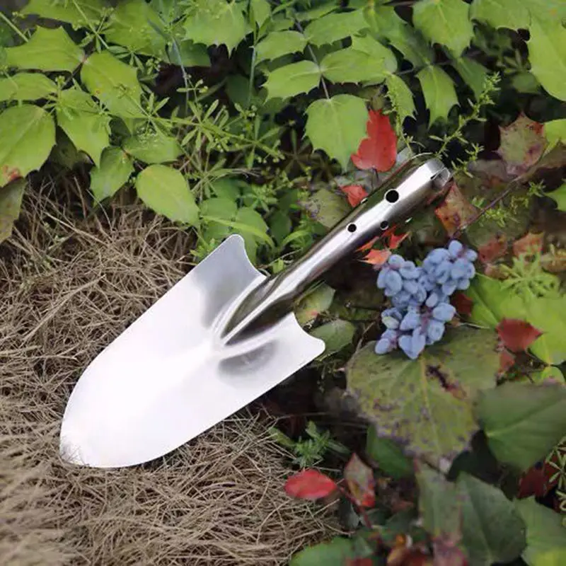 Stainless steel small spade flower planting garden tool potted vegetable planting shovel shovel gardening digging meat sea