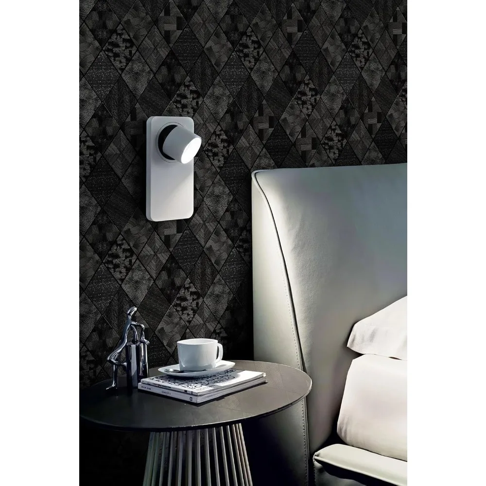 ورق جدران خطي هندسي منقوش ثلاثي الأبعاد قابل للإزالة - غطاء جدار ذاتي اللصق مقاوم للماء للمظهر المزخرف #3